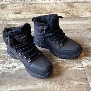 LAMINCOA Snow Boots Black High Top Fur Warm Hiking Boots Women’s 8.5US 39EU